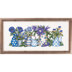 Permin Blue Flowers Cross Stitch Kit - 38x17cm