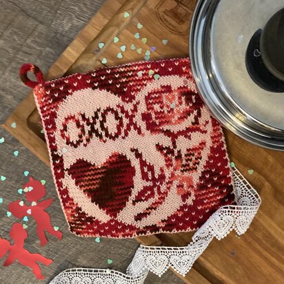 Valentine Kisses Potholder