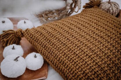 Crochet Knit Purl Pillow