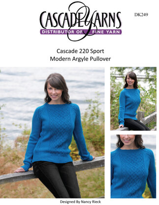 Modern Argyle Pullover in Cascade 220 Sport - DK249