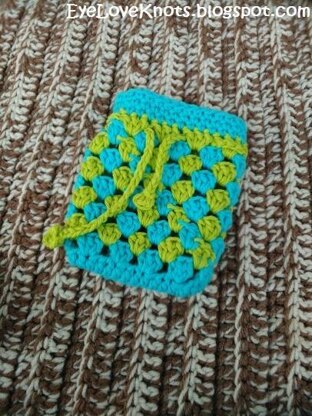 Granny Square Soap Cozy (or Small Gift Bag)