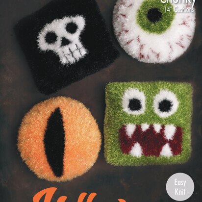 Halloween Cushions in King Cole Tinsel - 9054 - Downloadable PDF