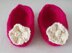 Fiona - Baby shoes with a knitted flower