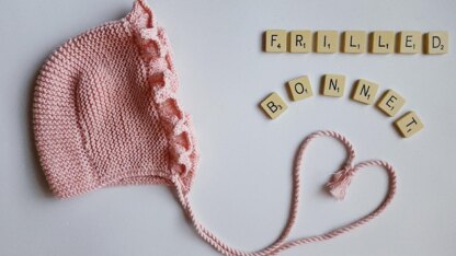 Easy Knitted Filled Baby Bonnet for Beginners