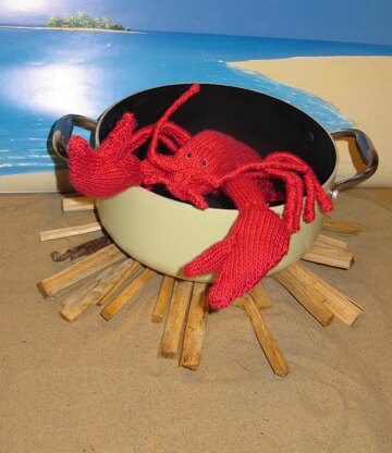 Lottie Lobster  Crustacean Toy knitting pattern