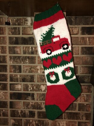 Christmas Truck Stocking