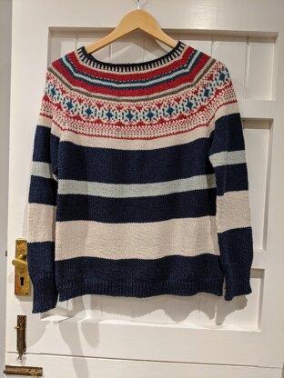 Fair isle yoked jumper