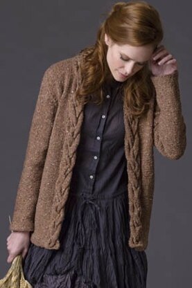 Rosewood Cardigan in Tahki Yarns Tara Tweed