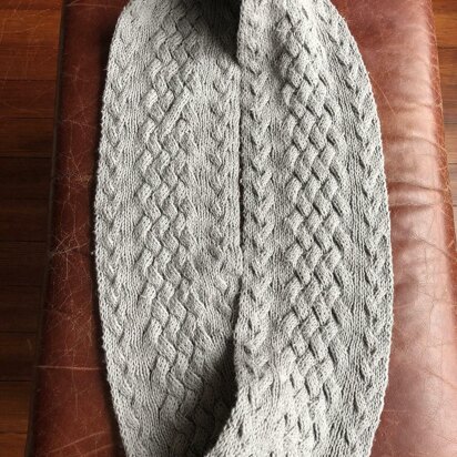 Silver Plaited Infinity Scarf