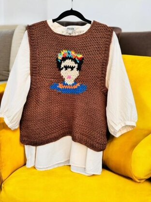 Frida Kahlo Crochet Tank Top