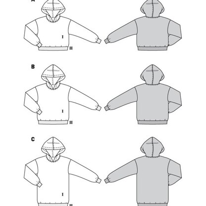 Burda Style Misses' Hoodie in Three Lengths B5979 - Sewing Pattern