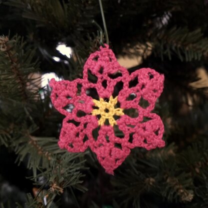 Poinsettia Flower Ornament