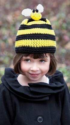 Bumblebee Hat in Red Heart Super Saver Economy Solids - LW2928