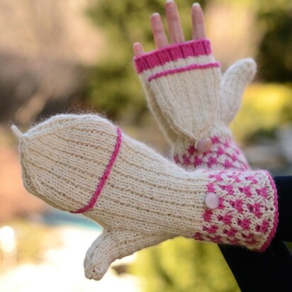 Speckled mittens - knitting pattern