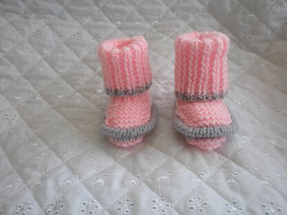 Knitting pattern for 4 types of boots 20-22" Doll, 0-3 Month Baby