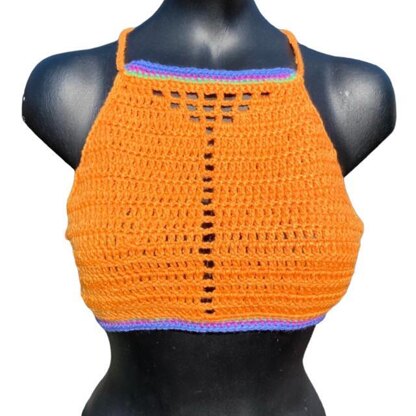 Festival Halter Neck Crochet Top