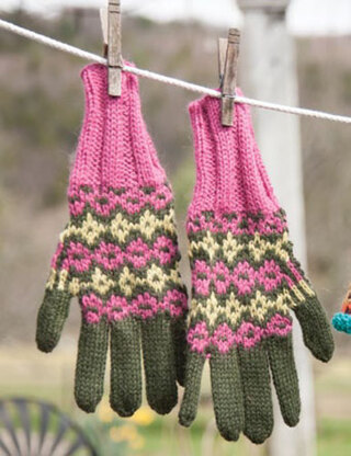 Petunia Gloves in Classic Elite Yarns Color By Kristin - Downloadable PDF