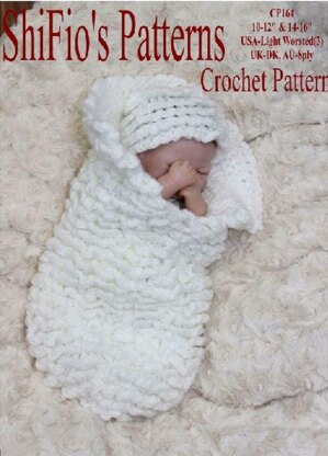 Crochet Pattern doll ruffled cocoon #164