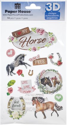 Paper House 3D Sticker „Riding Bikes“ – Selbstklebend, 4,5 X 8,5 Cm, Für Scrapbooking & Bastelprojekte