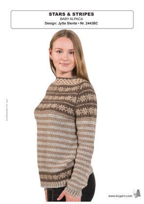 Stars & Stripes Jumpers in BC Garn Baby Alpaca - 2443BC - Downloadable PDF