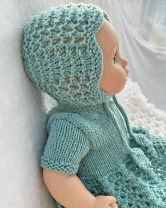 P156 Dolls Dress, Bonnet & Bootees