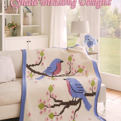 Bluebirds & Blossoms blanket