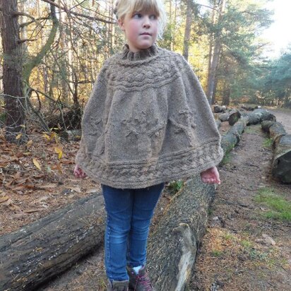 "Autumn Forest"Poncho - knitting pattern