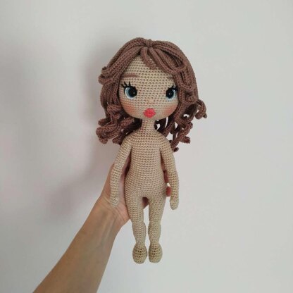 Crochet amigurumi doll pattern, Astrid amigurumi doll with clothes pattern (English, Deutsch, Français)