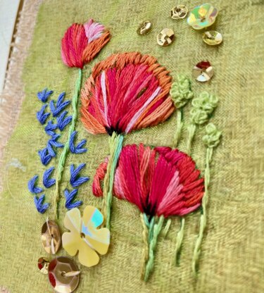 Rowandean Cottage Garden Cards Embroidery Kit