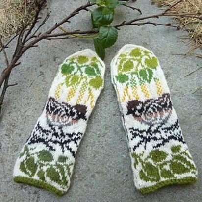 Sparrow Mittens - knitting pattern