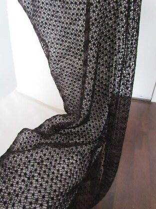 Pebbly Mesh Lace Wrap & Scarf