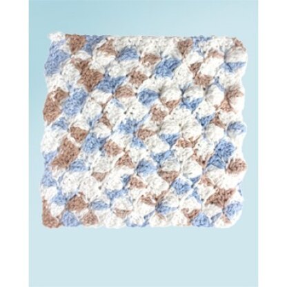 Crochet Shell Stitch Dishcloth in Lily Sugar 'n Cream Ombre - Downloadable PDF