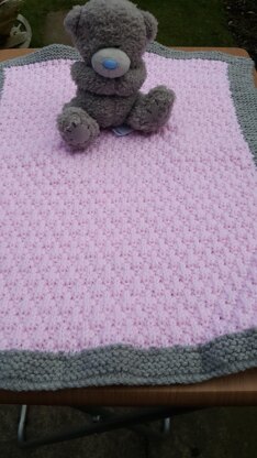 Pink and Grey Moses Basket/Buggy/Baby Seat Blanket