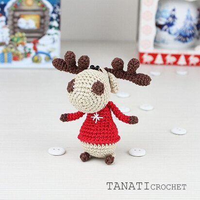 Christmas deer Pattern Amigurumi