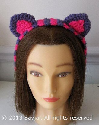 Cheshire Cat Headband Crochet Pattern