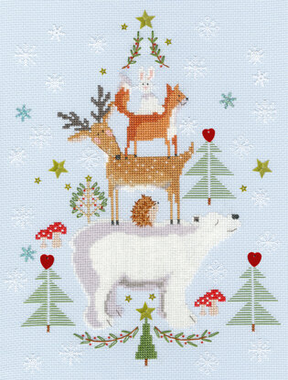 Bothy Threads Snowy Stack Cross Stitch Kit - 22cm x 28cm