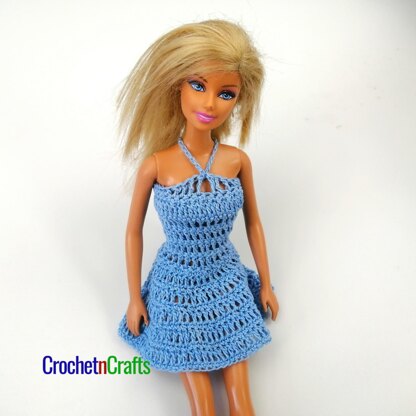 Crochet Party Dress for Barbie (Portuguese/Spanish)