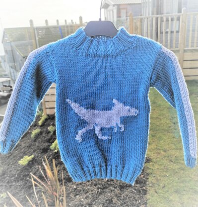 Chunky Graciliceratops  Dinosaur Sweater