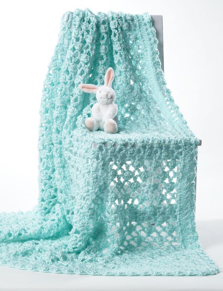 Knit Baby Blanket in Bernat Softee Baby Solids, Knitting Patterns