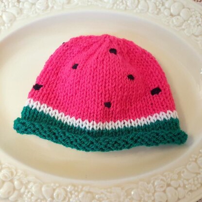 Easy Watermelon Baby Beanie