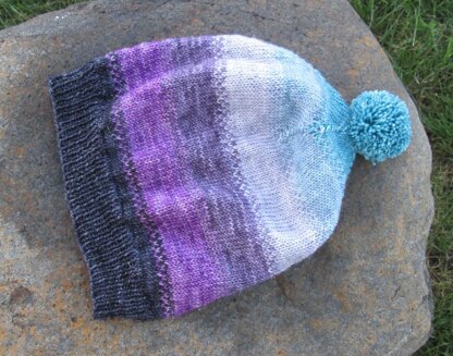 Scrappy Stripey Sock Yann Hat