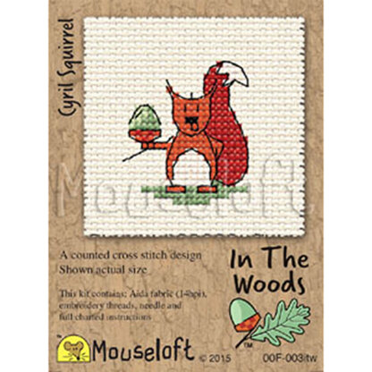 Mouseloft Cyril Squirrel In The Woods Kit Cross Stitch Kit - 85 x 110 x 10