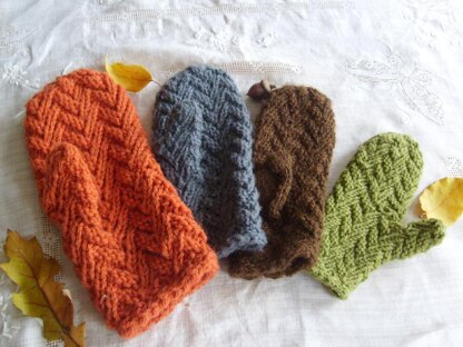 Herringbone Mittens