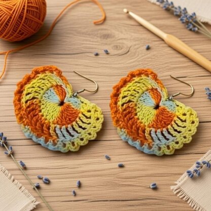 Crochet heart earrings PDF + Video Tutorial