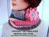 655 CROCHET COWL and flower, Neapolitan