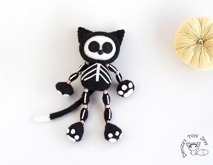 Skeleton Black Cat