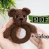 Crochet baby rattle pattern, easy crochet amigurumi teddy bear pattern