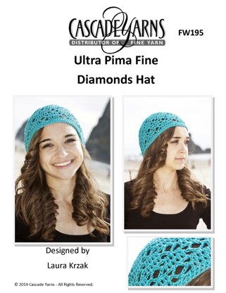 Cascade Yarns FW195 Diamonds Hat (Free)