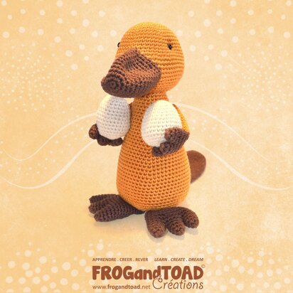 PAYO Papa Platypus Ornithorynque - Eggs Oeufs - Amigurumi Crochet - FROGandTOAD Créations