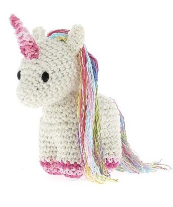 Rainbow Unicorn Nora Toy in Hoooked Eco Barbante - Downloadable PDF